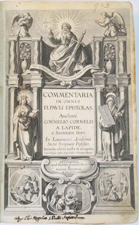 LIBRO ANTICO 1617 COMMENTARIA IN OMNES D PAULI EPISTOLAS