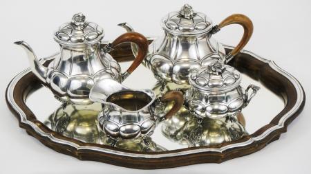 OLD SILVER 800 TEA AND COFFEE SET