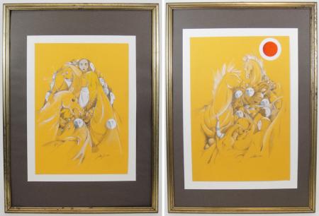 PAIR OF DRAWINGS SIGNED CATTINI 1980