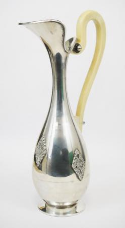 REAL SOLID SILVER PITCHER WITH IVORY HANDLE