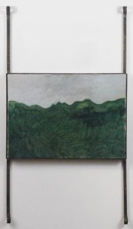 Mimmo Paladino - Dramaturgical landscape, turn - Oil on canvas