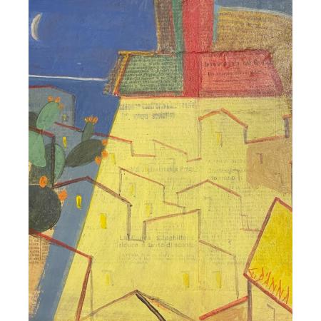 Giulio D'Anna, The Island Newspaper, 1929-1930, Oil and collage on cardboard, 67 x 47,5 cm - photo 3