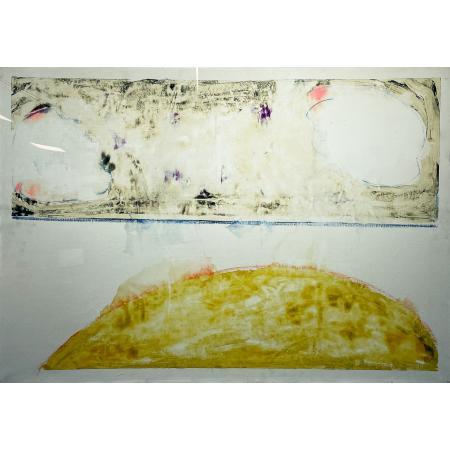 Mario Schifano, Untitled (Anemic Landscape), 1978-1980, Enamel and pastel on canvas, 70 × 100 cm - photo 1