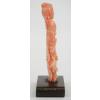 CHINESE PINK MIDWAY CORAL SCULPTURE FEMALE FIGURE - photo 1