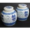 PAIR OF CHINESE CELADON BLUE AND WHITE PORCELAIN POTS - photo 1