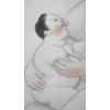 Fernando Botero - Breastfeeding mom - Mixed technique on paper - photo 5