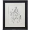 Fernando Botero - Uomo a cavallo - Tecnica mista su carta - foto 1