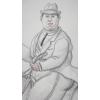 Fernando Botero - Uomo a cavallo - Tecnica mista su carta - foto 2