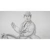 Fernando Botero - Uomo a cavallo - Tecnica mista su carta - foto 7