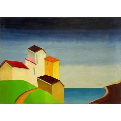Tancredi Fornasetti, The Road of Dreams, 2010, Oil on canvas, 50 x 70 cm