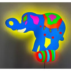 Marco Lodola, The Circus, ca. 2010, Light sculpture in perspex and neon, 100 × 120 × 12 cm