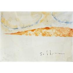 Mario Schifano, Senza Titolo (Paesaggio Anemico), Metà anni 1970, Smalti su tela, 70 × 100 cm
