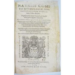 LIBRO ANTICO 1583 NATALIS COMITIS MYTHOLOGIAE PAGANESIMO E MITOLOGIA