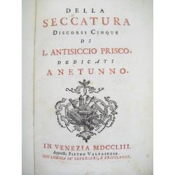 LIBRO ANTICO 1753 DELLA SECCATURA DISCORSI CINQUE FILOSOFIA E SATIRA