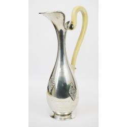 REAL SOLID SILVER PITCHER WITH IVORY HANDLE