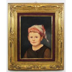 Federico Mazzotta (1839-1897) - Portrait of a child - Oil on canvas