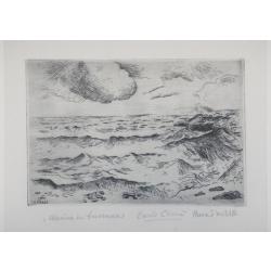 Carlo Carrà - Stormy seas - Etching