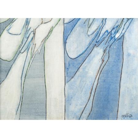 Achille Perilli, Che Emozione il Colore, 1966, Tecnica mista su tela, 45 x 35 cm - foto 1