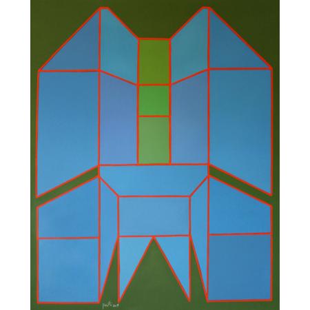 Achille Perilli, Il Respiro Profondo, 2009, Tecnica mista su tela, 100 x 81 cm
