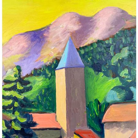 Salvo, Paesaggio, 1985, Olio su tavola, 37 × 29 cm - foto 4