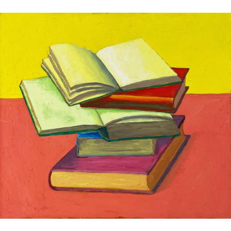 Salvo, 5 Books, 1983, Oil on wooden board, 44 × 50 cm