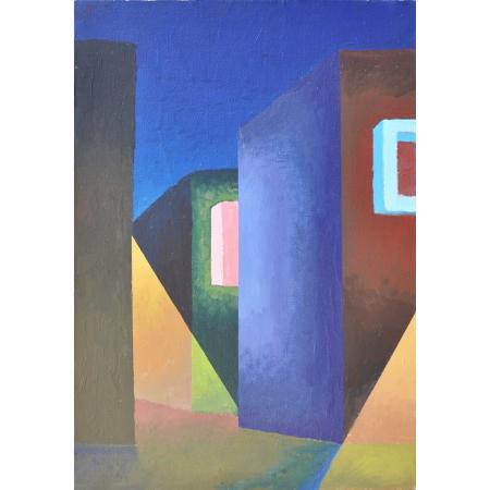 Salvo, Night in the City, 1980-1989, Oil on canvas, 35 × 25 cm