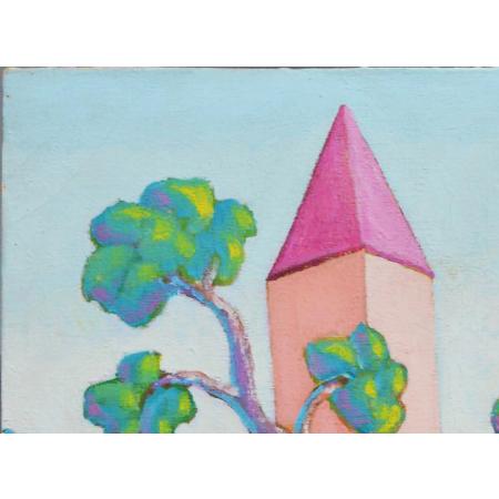 Salvo, Paesaggio con Chiesa, 1979, Olio su tela, 30 × 40 cm - foto 4