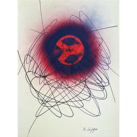 Roberto Crippa, Spiral, 1965-1970, Oil on paper, 39.5 × 30 cm