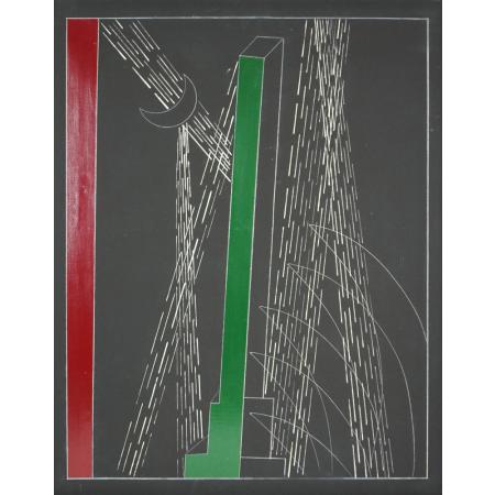 Franco Angeli, Senza Titolo, 1985-1988, Tecnica mista su tela, 100 × 80 cm