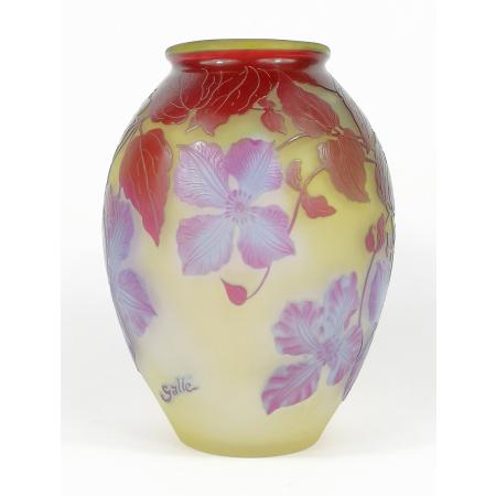 Émile Gallé, Glass Vase with Clematis, ca. 1900, 20 × 14 × 14 cm - photo 1