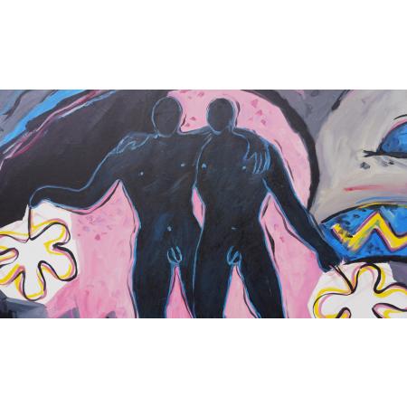 Reiner Karge, Adamo e Adamo I, 1984, Olio su tela, 130 × 183 cm - foto 2