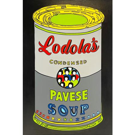Marco Lodola, Untitled (Condensed Pavese Soup), 2020-2023, Enamels and mixed media on canvas, 120 x 80 cm