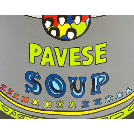 Marco Lodola, Untitled (Condensed Pavese Soup), 2020-2023, Enamels and mixed media on canvas, 120 x 80 cm - photo 1