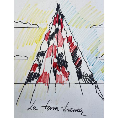 Tano Festa, La Terra Trema, 1982-1984, Pennarelli su carta, 100 × 70 cm - foto 3