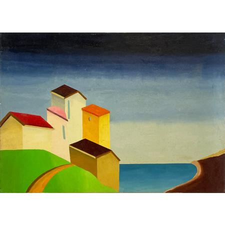 Tancredi Fornasetti, The Road of Dreams, 2010, Oil on canvas, 50 x 70 cm