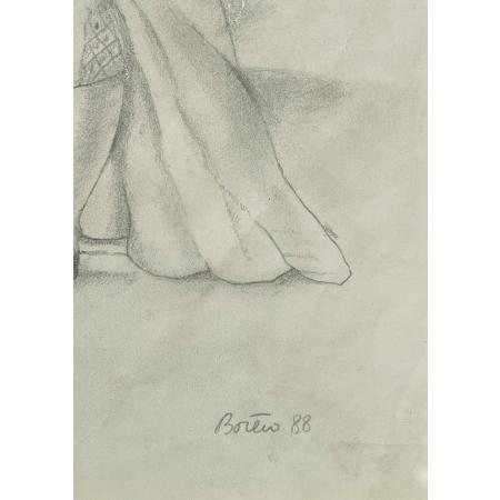 Fernando Botero, El Matador, 1988, Tecnica mista su carta, 50 x 35 cm - foto 1