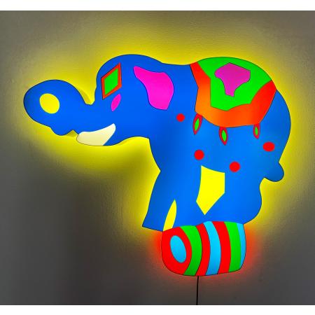 Marco Lodola, The Circus, ca. 2010, Light sculpture in perspex and neon, 100 × 120 × 12 cm