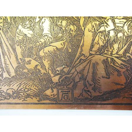 ALBRECHT DURER COPPER PRINTING PLATE ENGRAVING THE CALVARY WITH THREE CROSSES - photo 7