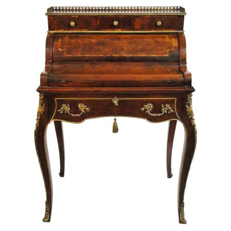 STUNNING WRITING FLAP DESK IN ROSEWOOD AND INLAID WOOD 19TH CENTURY STAMPED - photo 2