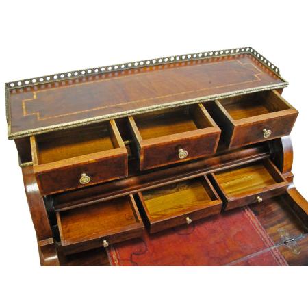 STUNNING WRITING FLAP DESK IN ROSEWOOD AND INLAID WOOD 19TH CENTURY STAMPED - photo 6