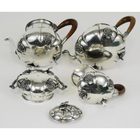 OLD SILVER 800 TEA AND COFFEE SET - photo 6