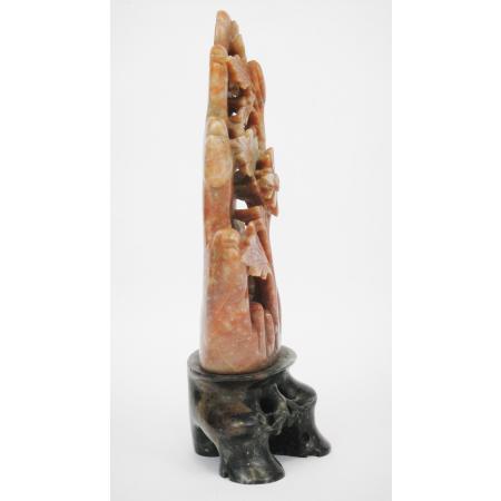 CHINESE RED STEATITE STONE SCULPTURE FIRST HALF OF 20TH CENTURY - photo 4