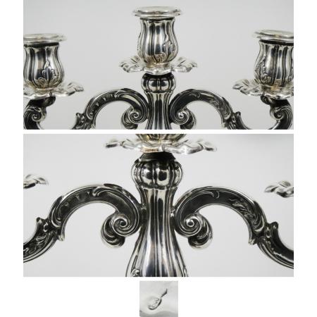 A PAIR OF REAL SILVER CANDLE HOLDERS FIRST HALF OF 20TH CENTURY - photo 10
