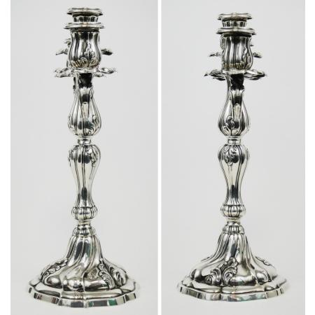 A PAIR OF REAL SILVER CANDLE HOLDERS FIRST HALF OF 20TH CENTURY - photo 7