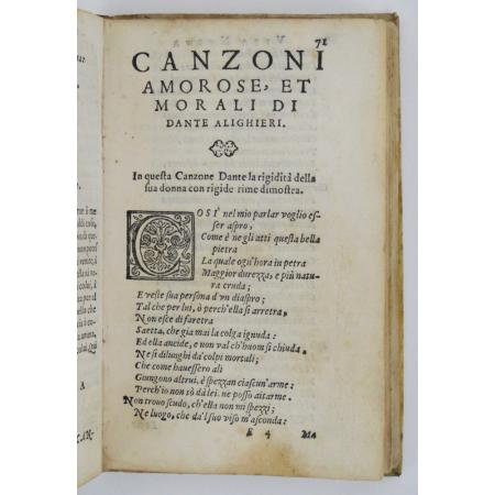 LIBRO ANTICO DANTE ALIGHIERI VITA NUOVA EDITIO PRINCEPS 1576 - foto 3