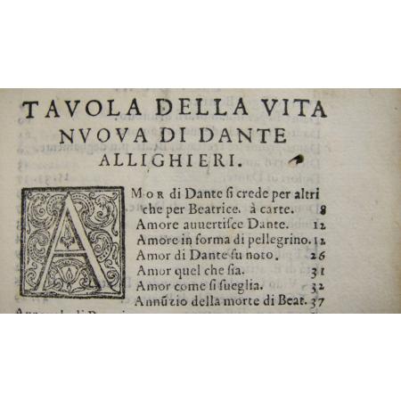 LIBRO ANTICO DANTE ALIGHIERI VITA NUOVA EDITIO PRINCEPS 1576 - foto 4