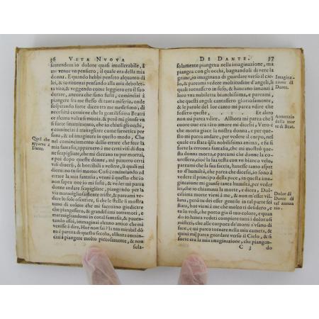 LIBRO ANTICO DANTE ALIGHIERI VITA NUOVA EDITIO PRINCEPS 1576 - foto 6