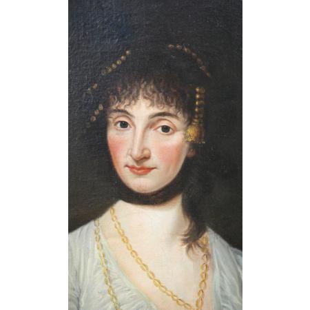 ANTIQUE PAINTING WOMAN PORTRAIT EARLY 19TH CENTURY - photo 3