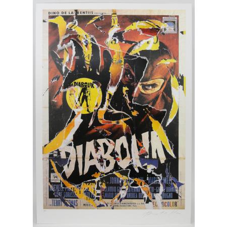 MIMMO ROTELLA DIABOLIK MULTIPLE DECOLLAGE ON SERIGRAPHIC SUPPORT