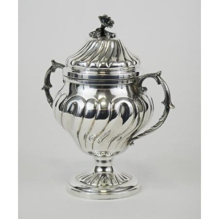OLD REAL SOLID SILVER SUGAR BOWL - SECOND HALF OF 20TH CENTURY - photo 1